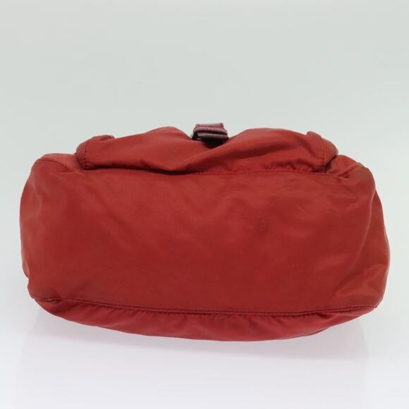PRADA Shoulder Bag Nylon Red Silver - Picture 9 of 12